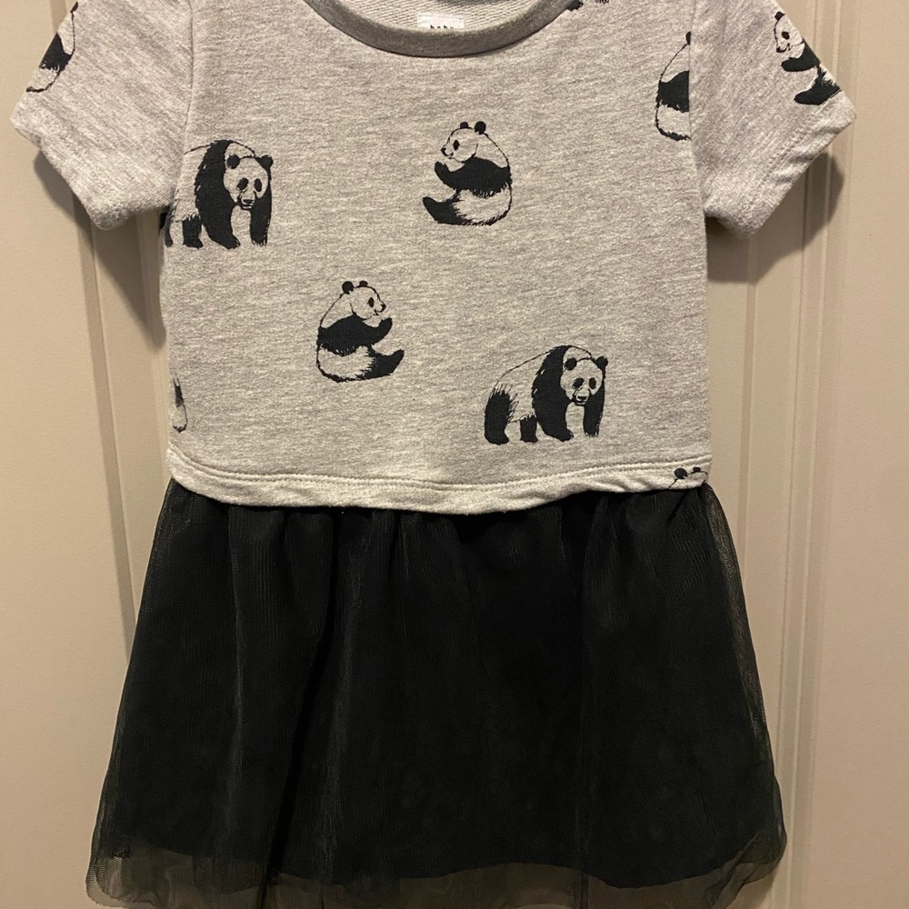 Baby Gap Panda Dress Black Tulle Size 2T